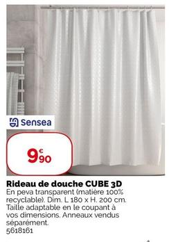 Sensea - Rideau De Douche Cube 3d