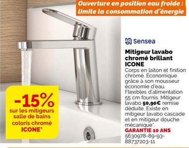 Sensea - Mitigeur Lavabo Chromé Brillant Icone