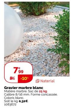 Gravier Marbre Blanc