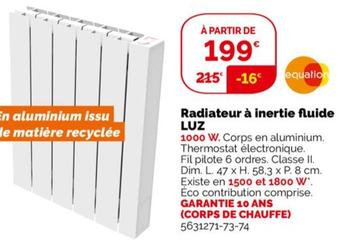 radiateur a inertie fluide luz