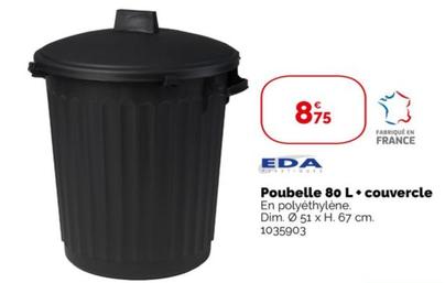 Poubelle 80 L + Couvercle