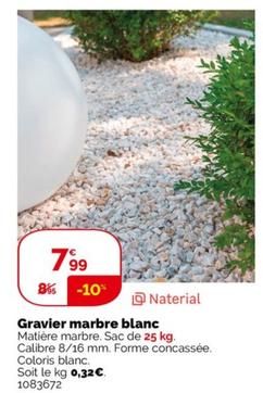 Naterial - Gravier Marbre Blanc