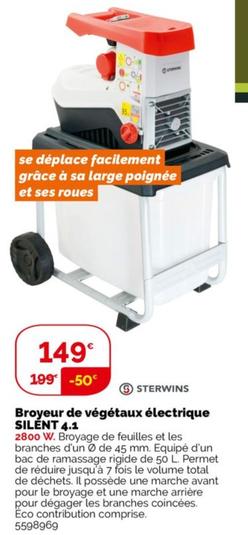 Sterwins - Broyeur De Végétaux Électrique Silent 4.1