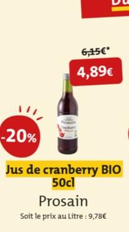 Prosain - Jus De Cranberry Bio