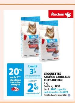 Auchan - Croquettes Saumon Cabillaud Chat