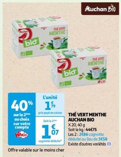 Auchan - Thé Vert Menthe Bio