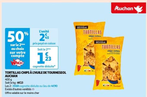Auchan - Tortillas Chips À L'huile De Tourneseol