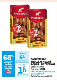 Tablettes De Chocolat Praliné Double Lait
