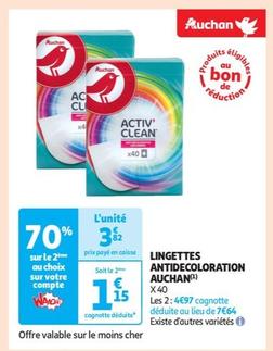 Auchan - Lingettes Antidecoloration