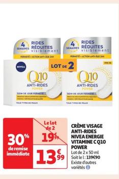 crème visage anti-rides energie vitamine cq10 power