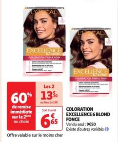 coloration excellence 6 blond fonce