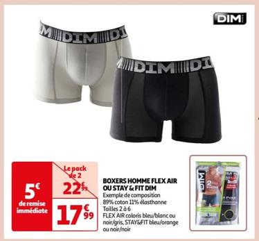 dim - boxers homme flex air ou stay & fit