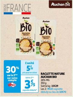 Auchan - Raclette Nature Bio