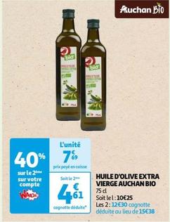 auchan - huile d'olive extra vierge bio