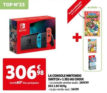 Nintendo Switch - La Console +1 Jeu Au Choix