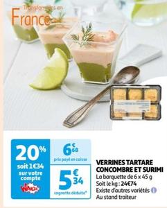 mix buffet - verrines tartare concombre et surimi