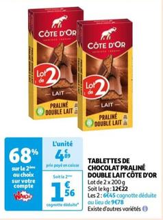 Tablettes De Chocolat Praliné Double Lait