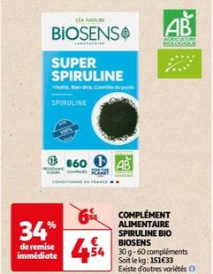 Biosens - Complément Alimentaire Spiruline Bio