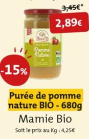 Mamie Bio - Puree De Pomme Nature