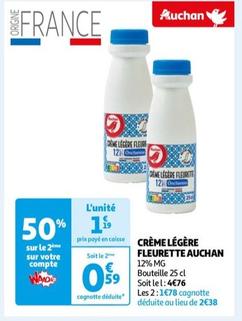 Auchan - Creme Legere Fleurette