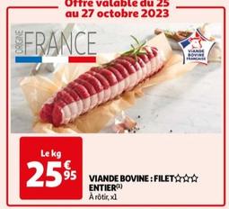 Viande Bovine: Filet Entier