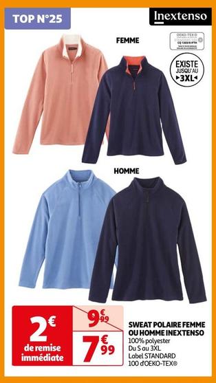 inextenso - sweat polaire femme ou homme