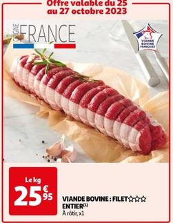 Viande Bovine: Filet Entier