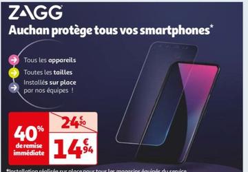 Zagg - Auchan Protège Tous Vos Smartphones