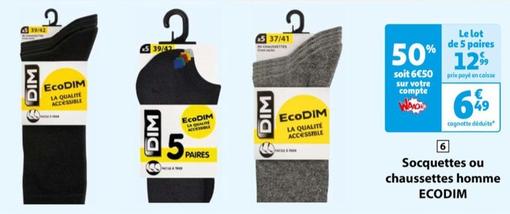 Socquettes Ou Chaussettes Homme Eco