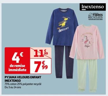 Inextenso - Pyjama Velours Enfant