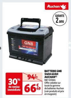 Auchan - Batterie Gn8 540a 62ah