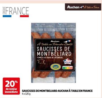 Auchan - Saucisses De Montbeliard À Table En France