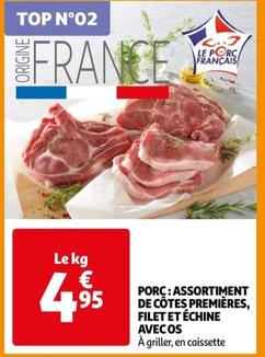 Porc: Assortiment De Côtes Premières, Filet Et Échine Avec Os