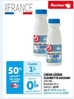 Auchan - Creme Legere Fleurette