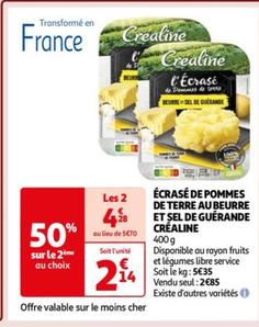 Crealine - Ecrase De Pommes De Terre Au Beurre Et Sel De Guerande