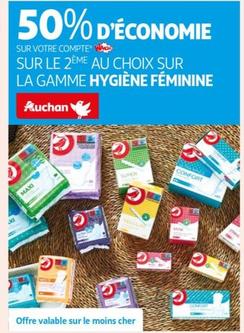auchan - sur la gamme hygiène féminine
