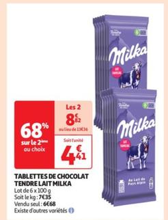 Tablettes De Chocolat Tendre Lait
