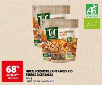 Terres & Céréales - Muesli Croustillant 4 Noix Bio