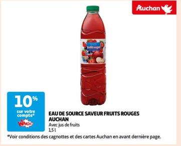 Auchan - Eau De Source Saveur Fruits Rouges