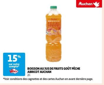 Auchan - Boisson Au Jus De Fruits Goût Pêche Abricot