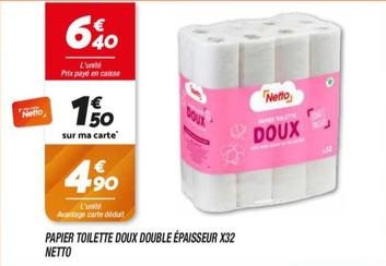 Netto - Papier Toilette Doux Double Épaisseur X32