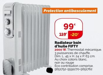 Fifty - Radiateur Bain D'huile