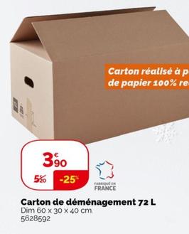 Carton De Demenagement 72 L