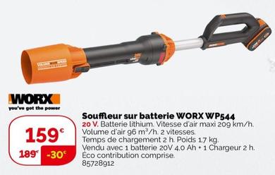 worx - souffleur sur batterie wp544