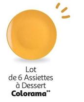 Lot De 6 Assiettes À Dessert Colorama