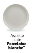 assiette plate porcelaine blanche