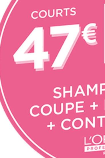 Shampooing Coupe + Brushing + Contouring , Courts offre à 47€ sur Tchip