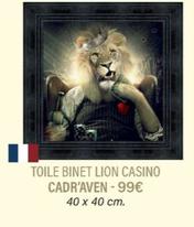 Cadr'aven - Toile Binet Lion Casino