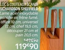 richardson sheffield - bloc 5 couteaux scandi