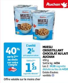 Auchan - Muesli Croustillant Chocolat Au Lait